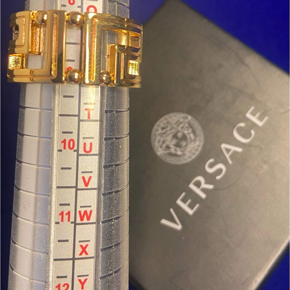 🔥 VERSACE ~ FIRM ~ Greca ~ Ring ~ Sz 21 ~ NWT ~ Authentic ✨💫✨ - Picture 6 of 14